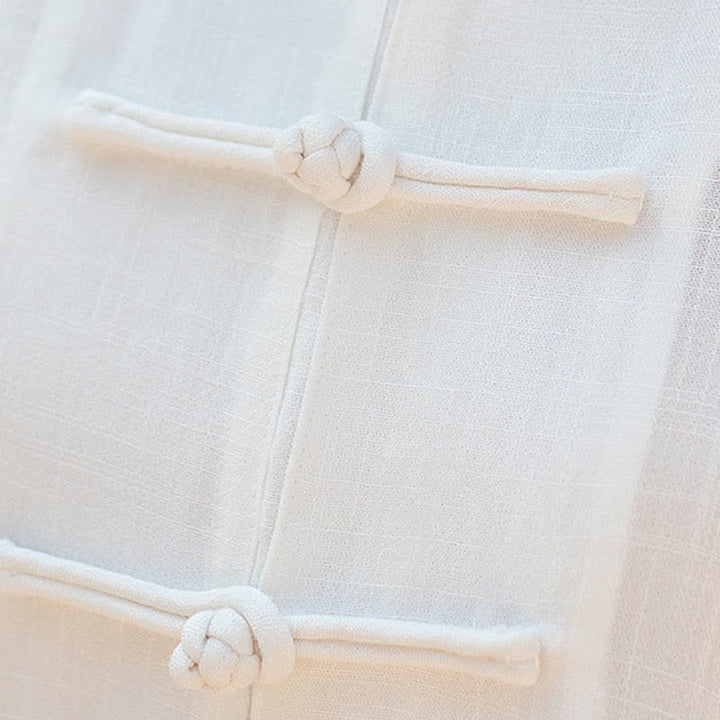 Buddha Stones Jednolity Kolor Żaba-Guzik Medytacja Modlitwa Duchowy Zen Tai Chi Qigong Praktyka Unisex Zestaw Ubrań - image 17