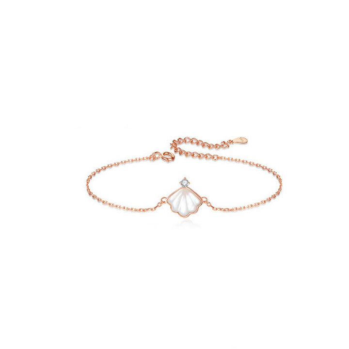 Buddha Stones 925 Srebro Sterlingowe Tridacna Kamień Muszla Błogosławieństwo Naszyjnik Wisiorek Bransoletka Kolczyki Zestaw Biżuterii - image 5