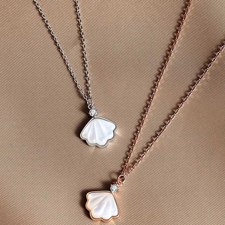 Buddha Stones 925 Srebro Sterlingowe Tridacna Kamień Muszla Błogosławieństwo Naszyjnik Wisiorek Bransoletka Kolczyki Zestaw Biżuterii - image 12