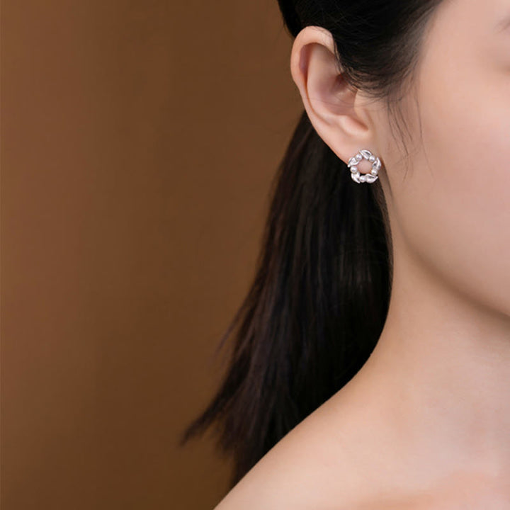 Buddha Stones 925 Srebro Sterling Perła Liść Projekt Uzdrawiający Mądrość Naszyjnik Wisiorek Pierścień Kolczyki Zestaw - image 4