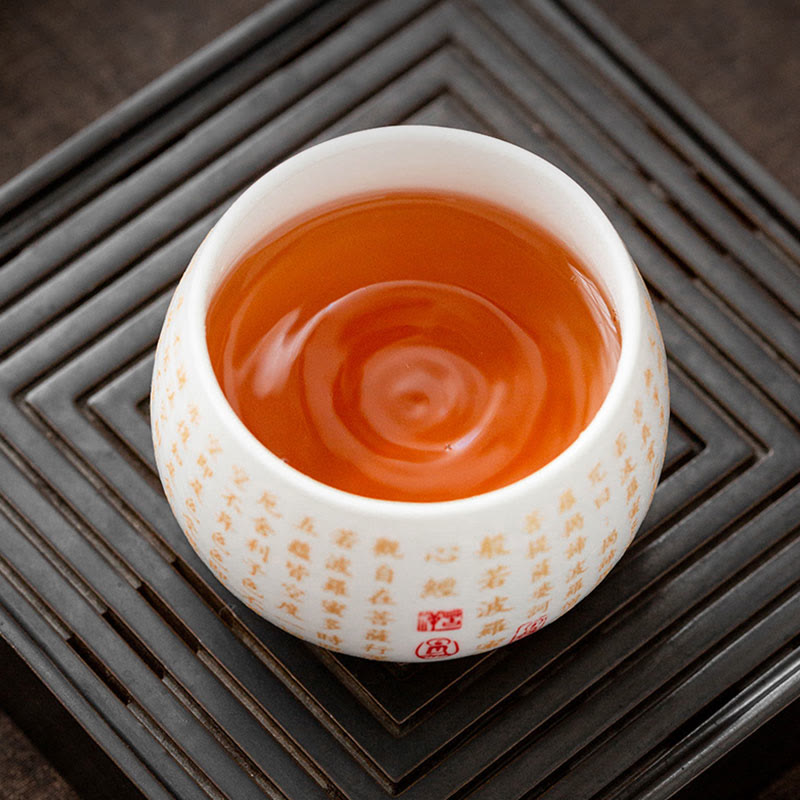 Buddha Stones Sutra Serca Buddyjskie Małe Fu Charakter Ceramiczny Gaiwan Filiżanka Kung Fu Filiżanka I Spodek Z Pokrywką
