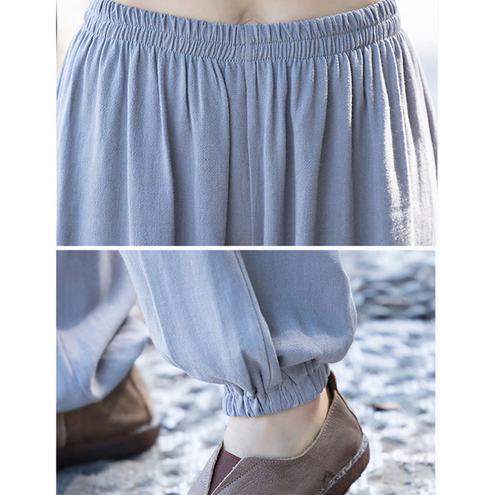 Buddha Stones 2 szt. Żaba-guzik Długi rękaw Koszula Top Spodnie Medytacja Zen Tai Chi Bawełna Lniana Odzież Damska Zestaw - image 11