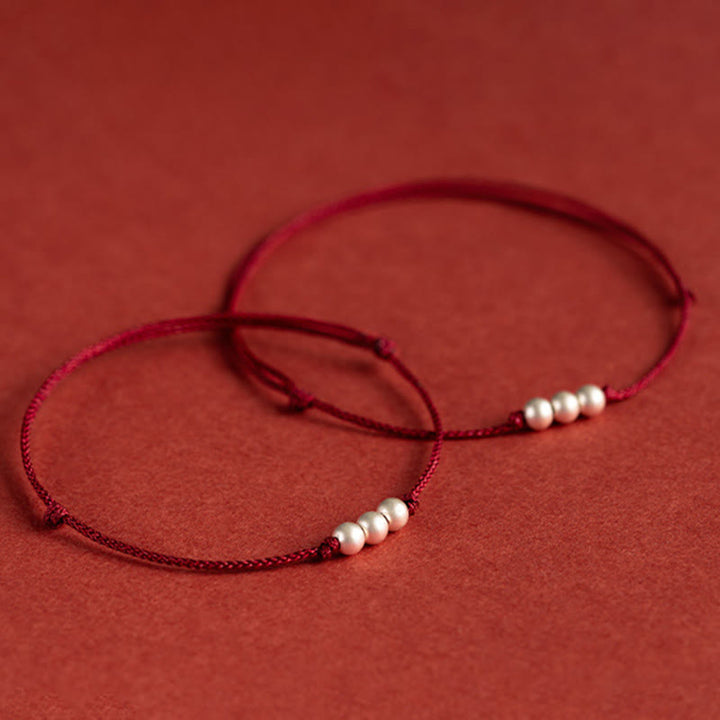 Bransoletka ochronna z trzema koralikami i Buddha Stones próby 925 - image 13