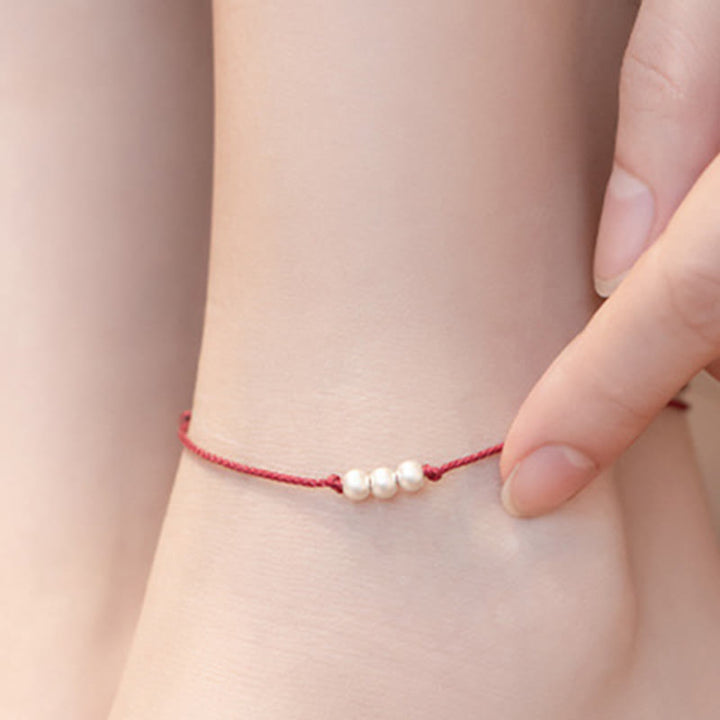 Bransoletka ochronna z trzema koralikami i Buddha Stones próby 925 - image 12