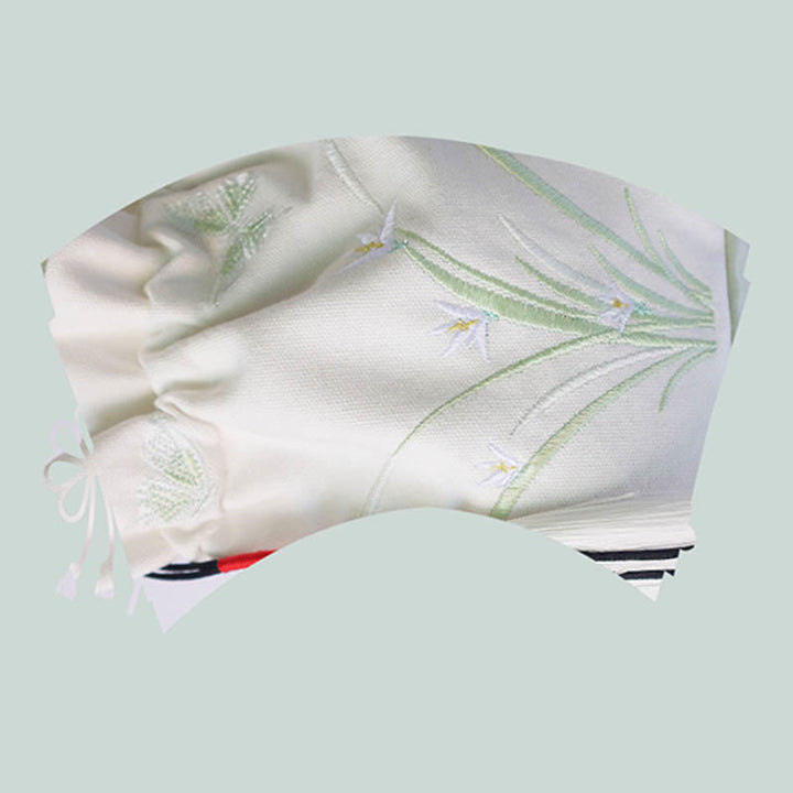 Buddha Stones Haftowane Kwiaty Trawy Wiśniowe Kwiaty Płócienna Torba Tote Crossbody Torba Na Ramię Torebka - image 4