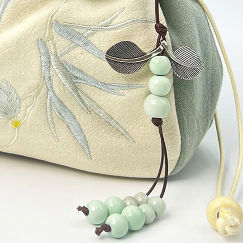 Buddha Stones Suzhou Haft Lotos Epifyllum Magnolia Bawełna Len Torba Crossbody Torba na ramię Torebka