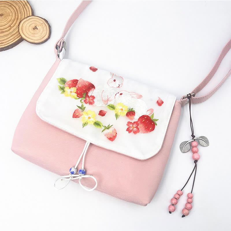 Buddha Stones haftowane Kamelia Epifyllum Gardenia Sakura Kwiaty Torba Crossbody Torba na ramię Torba na telefon komórkowy
