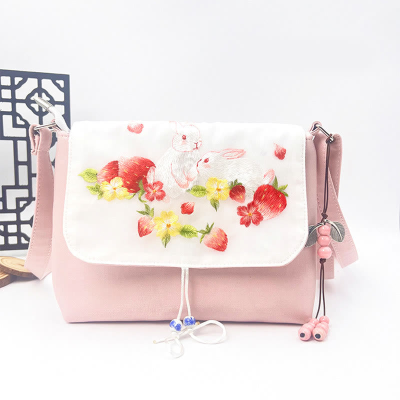 Buddha Stones haftowane Kamelia Epifyllum Gardenia Sakura Kwiaty Torba Crossbody Torba na ramię Torba na telefon komórkowy