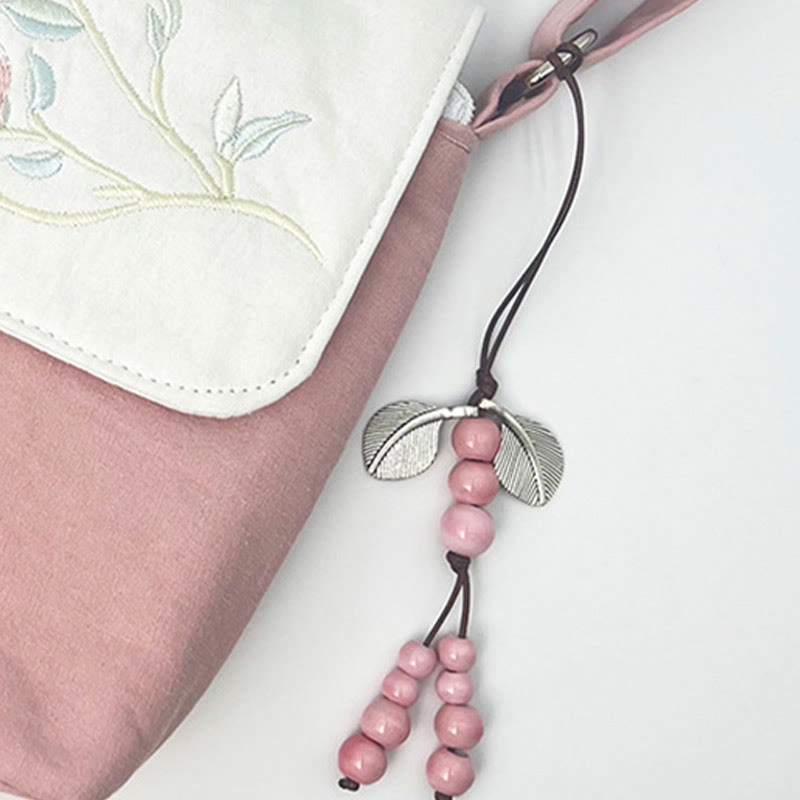 Buddha Stones haftowane Kamelia Epifyllum Gardenia Sakura Kwiaty Torba Crossbody Torba na ramię Torba na telefon komórkowy