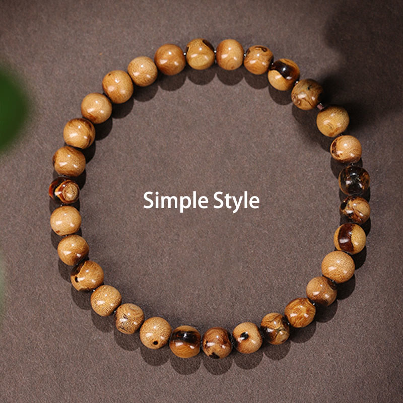 Buddha Stones 925 Srebro Sterlingowe Naturalne Złote Morskie Wierzby Zakiram Bogini Bogactwa Szczęście Fortuna Fu Charakter Bransoletka Sukcesu - Prosta wersja - 10 mm (obwód nadgarstka 14-16 cm) - image 8