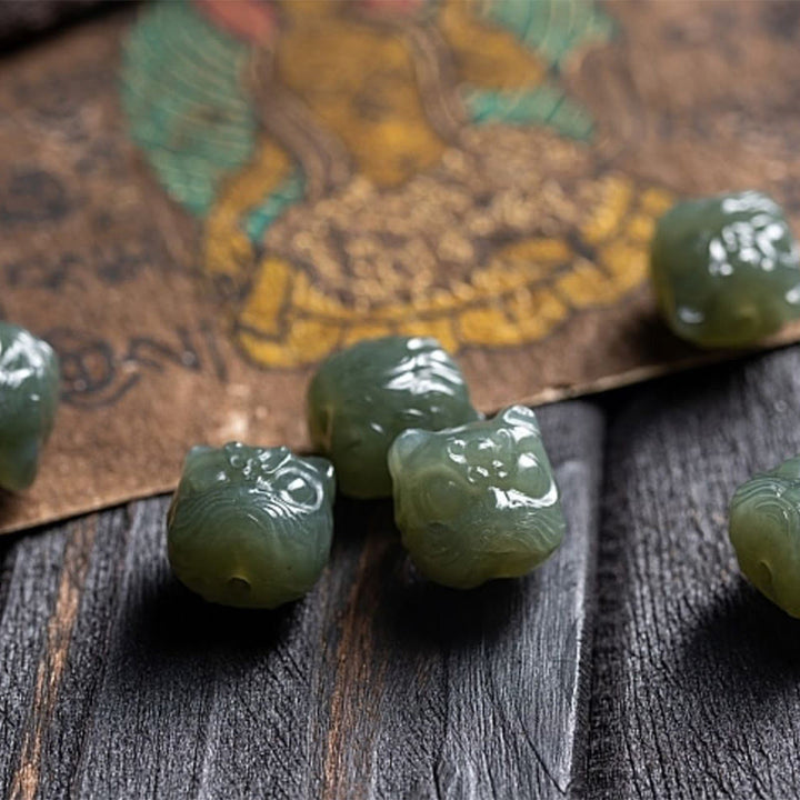 Buddha Stones Naturalne Tybet 108 Mala Koraliki Fioletowe Nasiona Bodhi Hetian Cyan Jade Miedź Dorje Bransoletka Pokoju