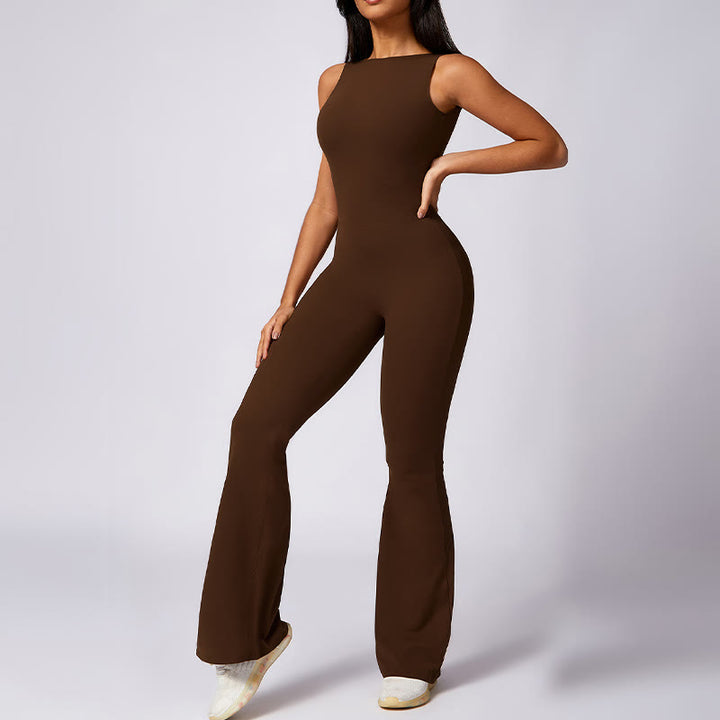 Buddha Stones Damskie Kombinezon Bez Rękawów Swobodny Spodnie Rozkloszowane Sportowe Fitness Joga Body - image 21