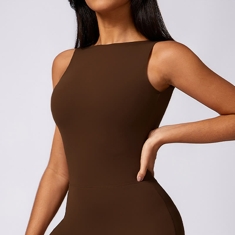 Buddha Stones Damskie Kombinezon Bez Rękawów Swobodny Spodnie Rozkloszowane Sportowe Fitness Joga Body - image 24