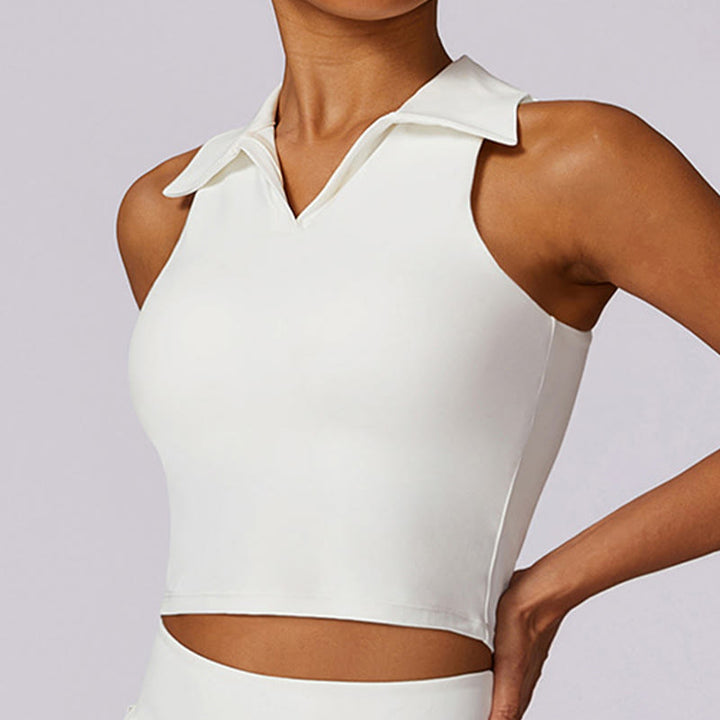 Buddha Stones Polo Collar Crop Tank Top Spódnice tenisowe Plisowane szorty z kieszeniami Sportowe stroje do jogi - image 27