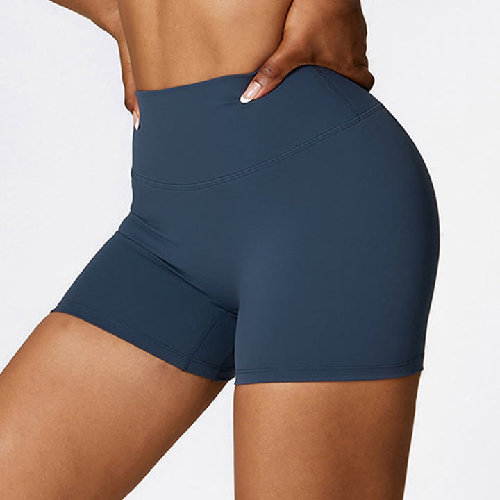 Buddha Stones Jednolity Kolor Krótki Top z Wysokim Stanem Szorty Sportowe Fitness Siłownia Joga Stroje - image 8