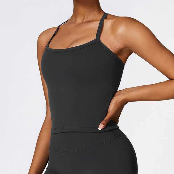 Buddha Stones Jednolity Kolor Krótki Top z Wysokim Stanem Szorty Sportowe Fitness Siłownia Joga Stroje - image 13