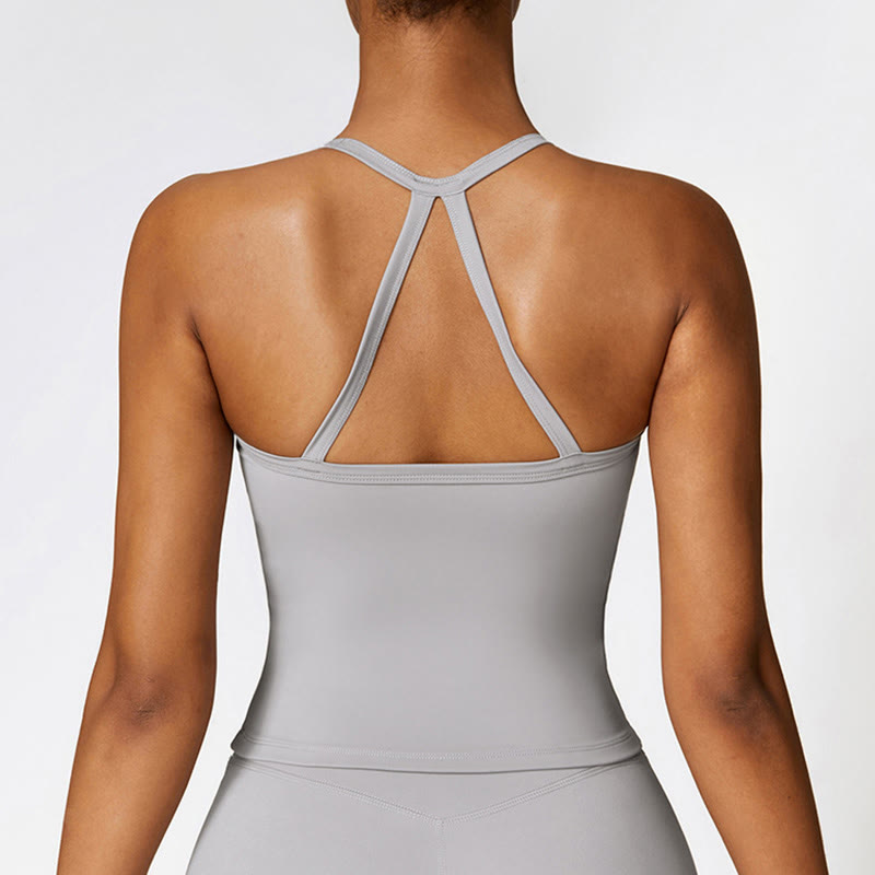 Buddha Stones Jednolity Kolor Krótki Top z Wysokim Stanem Szorty Sportowe Fitness Siłownia Joga Stroje - image 28