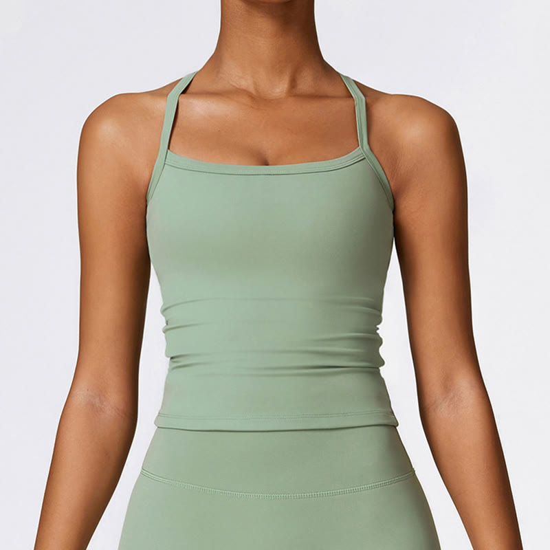 Buddha Stones Jednolity Kolor Krótki Top z Wysokim Stanem Szorty Sportowe Fitness Siłownia Joga Stroje - image 53