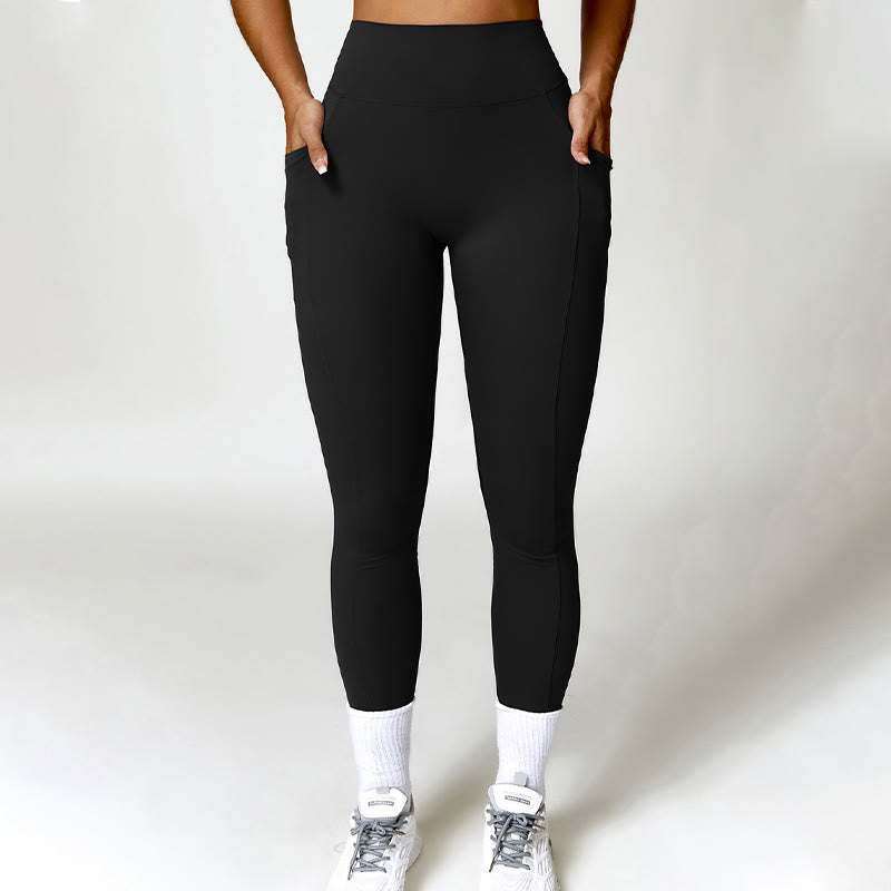 Buddha Stones Jednokolorowy biustonosz z dekoltem halter Długi rękaw Crop Tank Top Spodnie Sport Fitness Siłownia Joga Stroje