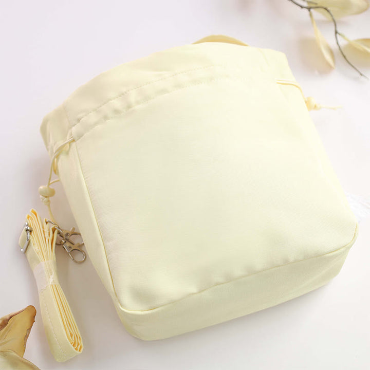 Buddha Stones haftowane Osmantus Piwonia Winogrono Kot Bawełna Len Torba Crossbody Torba na ramię Torebka