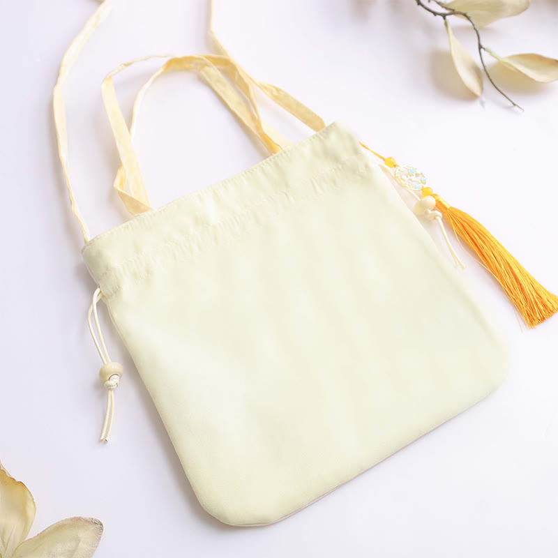 Buddha Stones Lotos Piwonia Epifyllum Feniks Suzhou Haft Bawełna Len Torba Torebka Crossbody Torba na Ramię Torebka