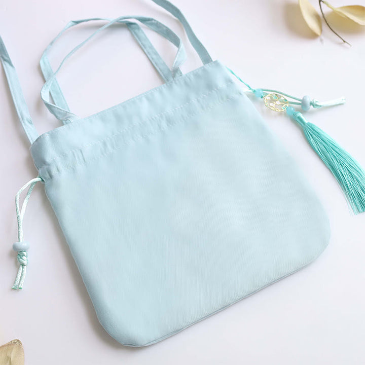 Buddha Stones Suzhou Haft Lotos Jeleń Epifyllum Piwonia Królik Bawełna Len Torba Crossbody Torba na ramię Torebka - image 3
