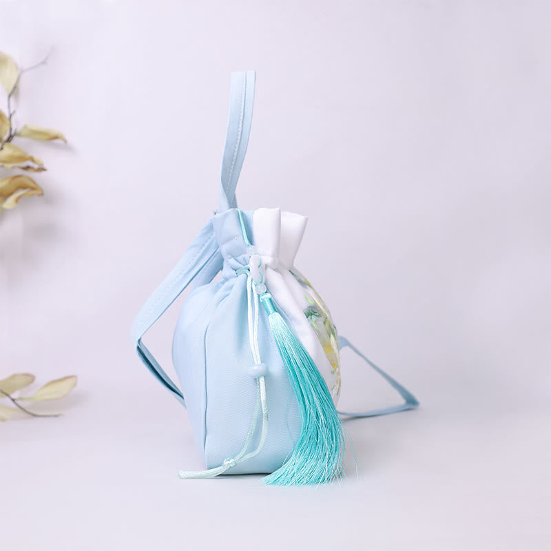 Buddha Stones Suzhou Haft Królik Lotos Epifyllum Piwonia Magnolia Torba Tote Crossbody Torba na ramię Torebka