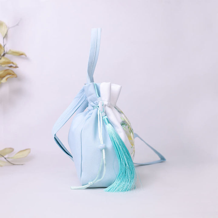 Buddha Stones Suzhou Haft Królik Lotos Epifyllum Piwonia Magnolia Torba Tote Crossbody Torba na ramię Torebka