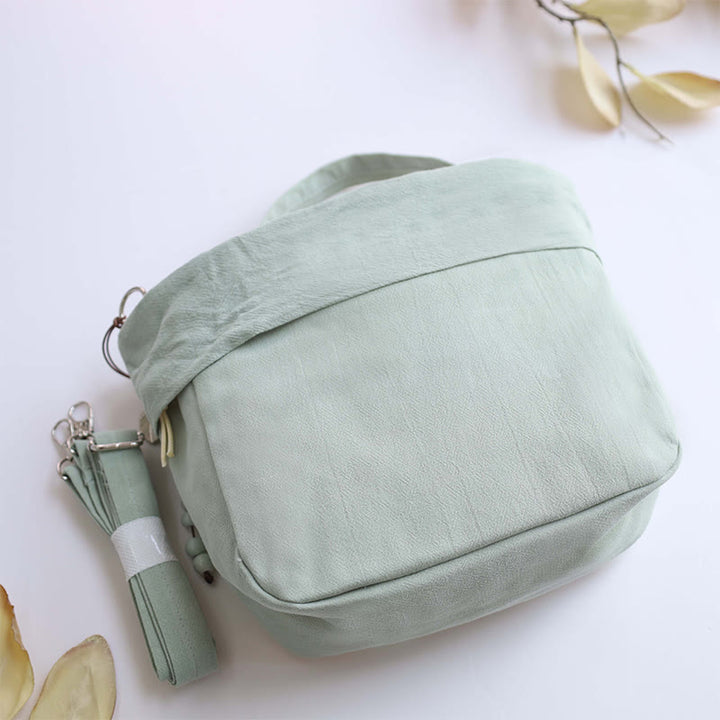 Buddha Stones Suzhou Haft Lotos Epifyllum Magnolia Bawełna Len Torba Crossbody Torba na ramię Torebka