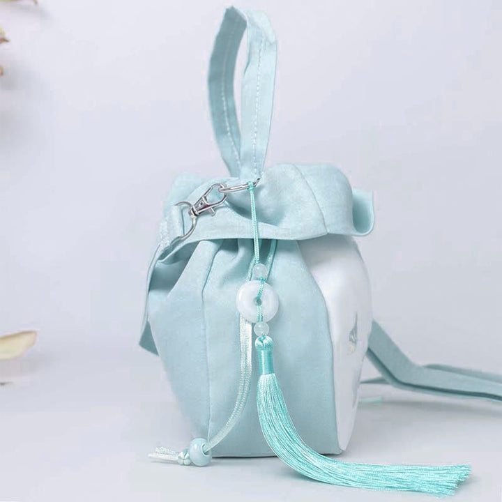 Buddha Stones Suzhou Haft Lotos Epifyllum Magnolia Bawełna Len Torba Crossbody Torba na ramię Torebka