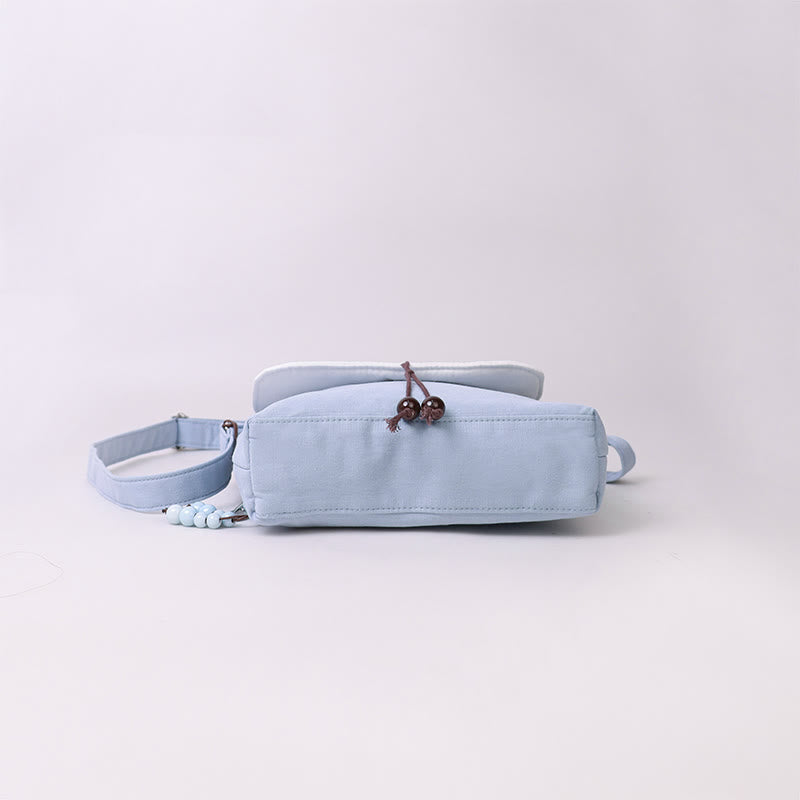 Buddha Stones haftowane Kamelia Epifyllum Gardenia Sakura Kwiaty Torba Crossbody Torba na ramię Torba na telefon komórkowy