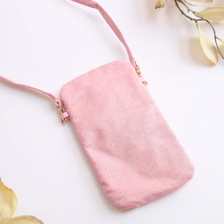Buddha Stones Małe Haftowane Kwiaty Torba Crossbody Torba Na Ramię Torba Na Telefon Komórkowy 11*20 cm