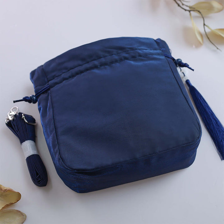 Buddha Stones Suzhou Haft Królik Lotos Epifyllum Piwonia Magnolia Torba Tote Crossbody Torba na ramię Torebka