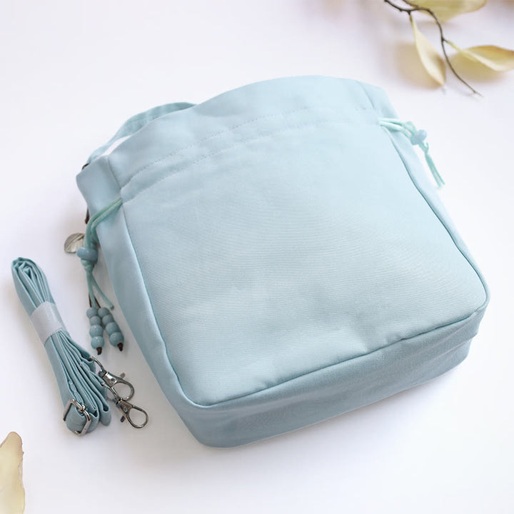 Buddha Stones Haftowane Kwiaty Glicynia Lilia Bawełna Len Torba Crossbody Torba Na Ramię Torebka