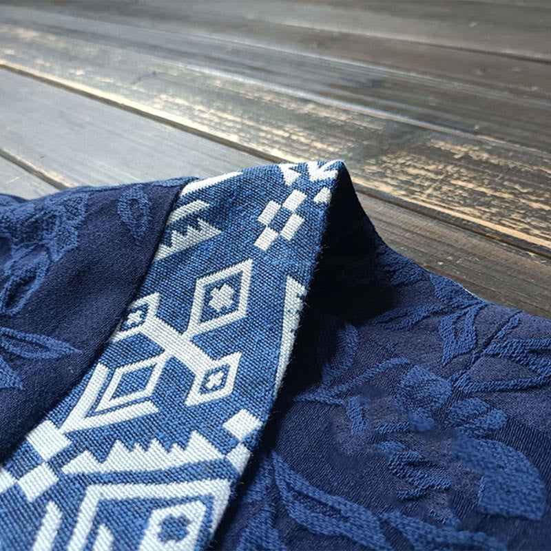 Kurtka żakardowa z długim rękawem i dekoltem w serek w Buddha Stones