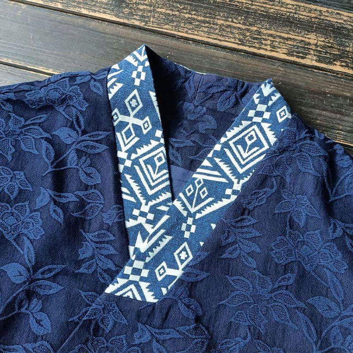 Kurtka żakardowa z długim rękawem i dekoltem w serek w Buddha Stones