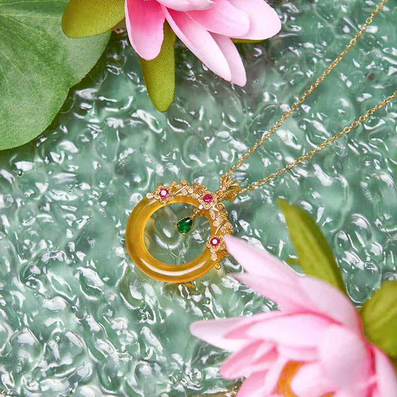 Buddha Stones Zielony Chalcedon Pokój Klamra Projekt Siła Naszyjnik Wisiorek