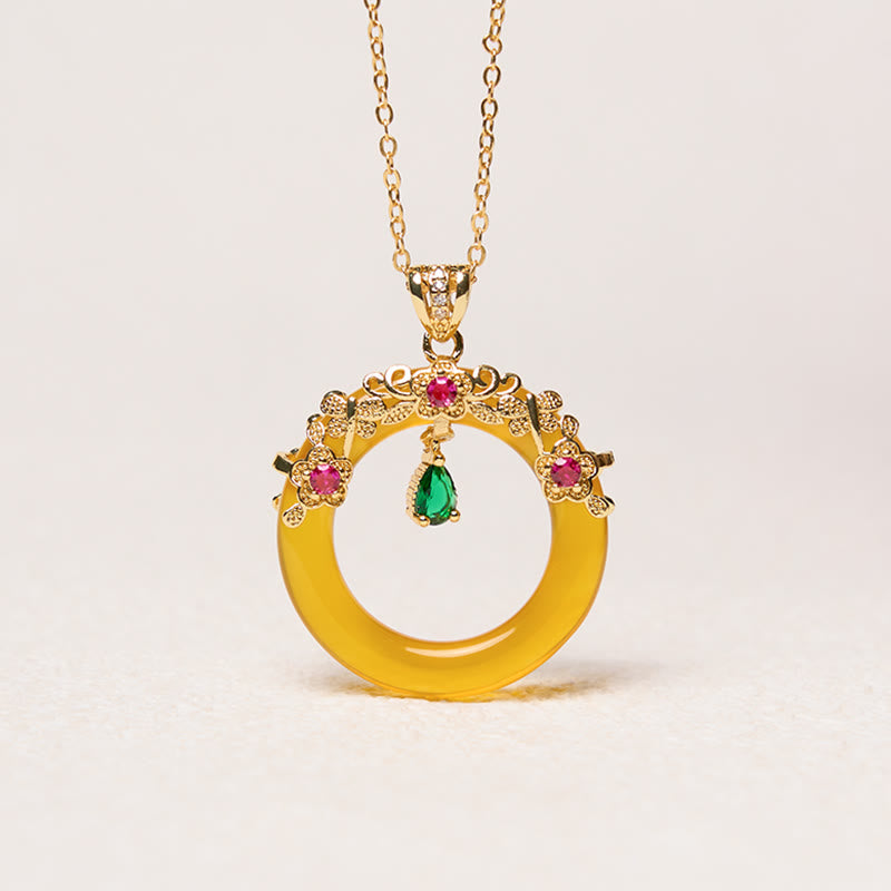 Buddha Stones Zielony Chalcedon Pokój Klamra Projekt Siła Naszyjnik Wisiorek