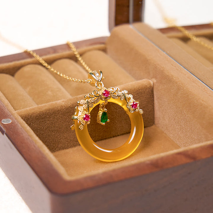 Buddha Stones Zielony Chalcedon Pokój Klamra Projekt Siła Naszyjnik Wisiorek