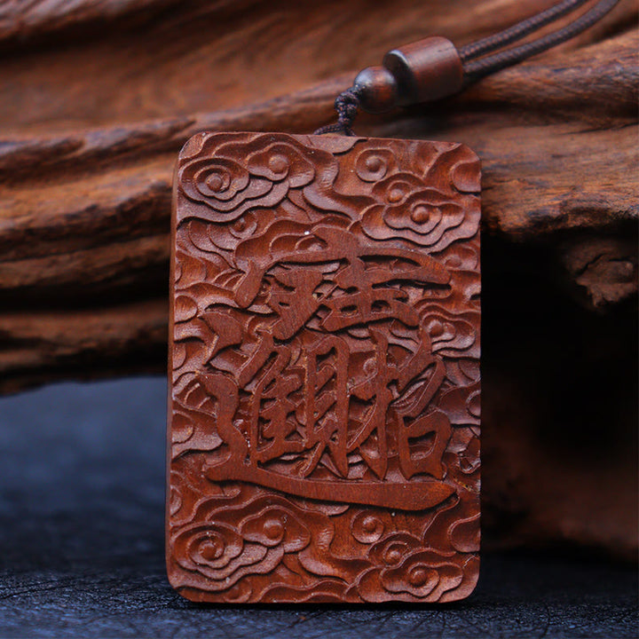 Buddha Stones Naturalne Uderzenie Pioruna Jujube Drewno PiXiu Miedziana Moneta Naszyjnik Dobrobytu Wisiorek