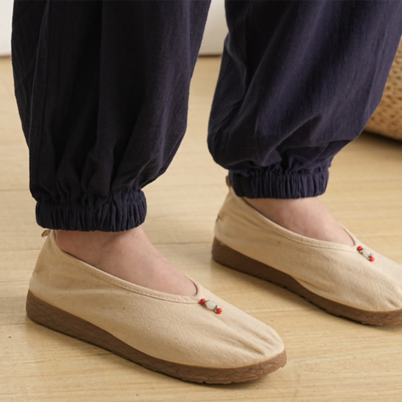 Buddha Stones 2 szt. dekolt w serek rękaw trzy czwarte koszula spodnie medytacja zen tai chi bawełna len odzież damska zestaw - image 19