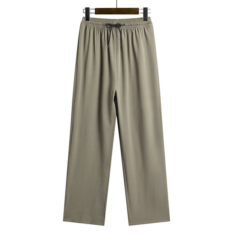 Buddha Stones Fu Charakter Tang Garnitur Hanfu Tradycyjny Mundur Krótki Rękaw Top Spodnie Odzież Męski Zestaw - image 26