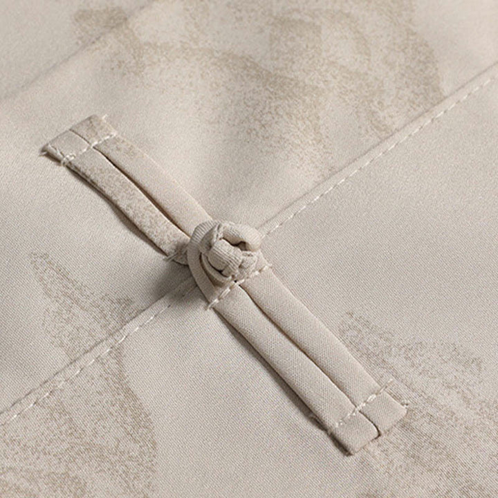 Buddha Stones Drzewa Tang Strój Hanfu Tradycyjny Mundur Krótki Rękaw Top Spodnie Odzież Męski Zestaw - image 4