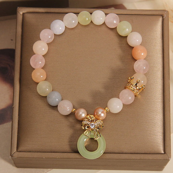 Bransoletka Buddha Stones Morganite Peace Buckle Jade Confidence