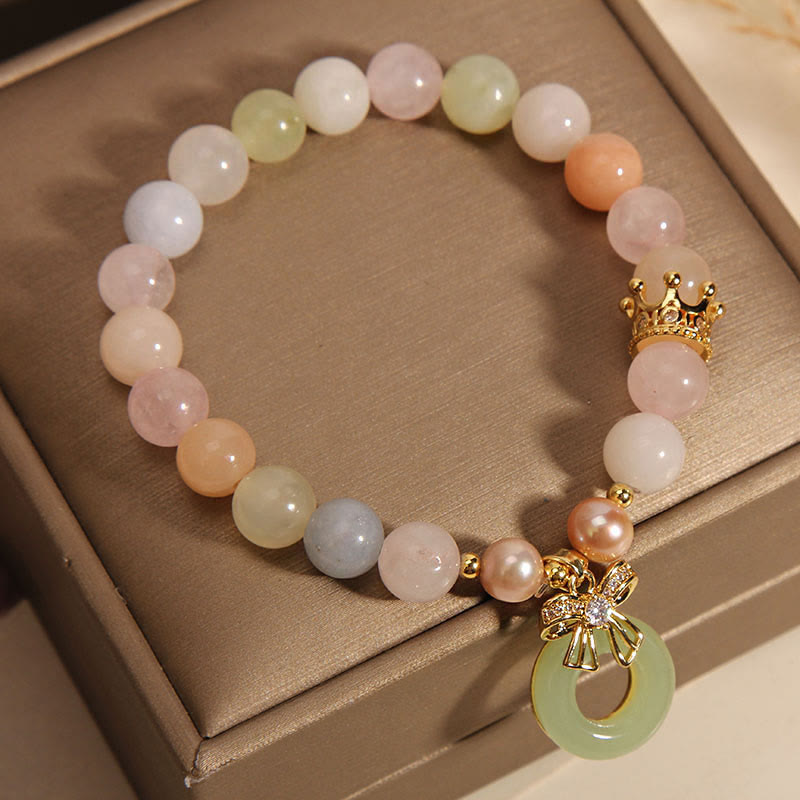 Bransoletka Buddha Stones Morganite Peace Buckle Jade Confidence