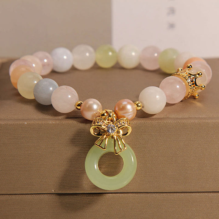 Bransoletka Buddha Stones Morganite Peace Buckle Jade Confidence