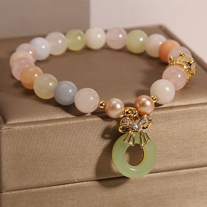 Bransoletka Buddha Stones Morganite Peace Buckle Jade Confidence