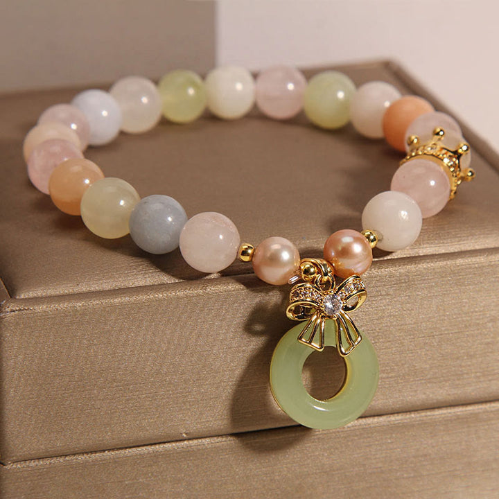 Bransoletka Buddha Stones Morganite Peace Buckle Jade Confidence