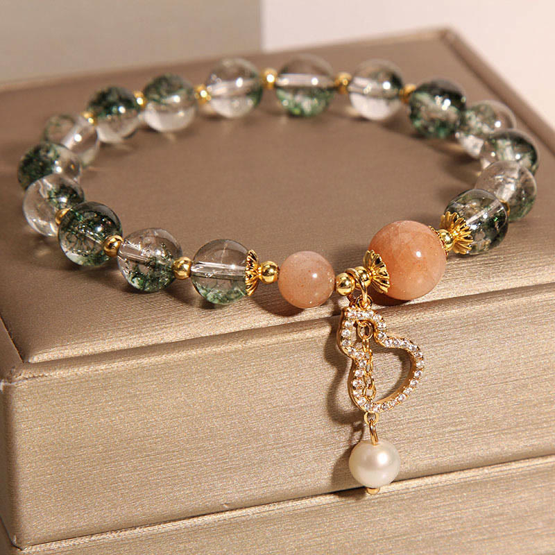 Bransoletka Buddha Stones Green Phantom Gourd Charm Confidence