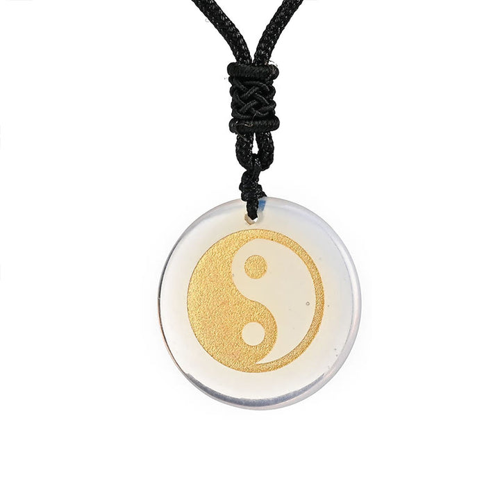 Buddha Stones Różne Kryształy Ametyst Tygrysie Oko Zielony Awenturyn Yin Yang Duchowy Naszyjnik Wisiorek